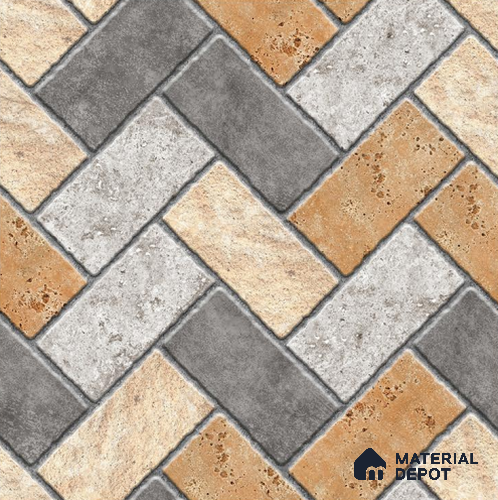 TL 08745 Multi Colour 1.31 ft x 1.31 ft Matte Finish Vitrified Floor Tile - 11 mm | Pattern Alignment May Vary | 2-3 mm Spacer is Mandatory