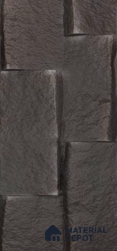 Black PU Stone Panel 8 ft x 1.5 ft Greek Stone Series | PN 06154 CN Forge Rock Exterior Grade PU Stone Panel | Thickness Varies from 75 mm - 85 mm | Width is Subjected to 5% Variation
