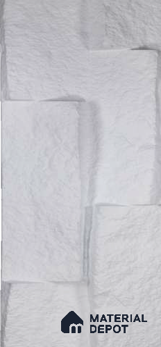 Ice White PU Stone Panel 8 ft x 1.5 ft Greek Stone Series | PN 06154 CK Frost Stone Exterior Grade PU Stone Panel | Thickness Varies from 75 mm - 85 mm | Width is Subjected to 5% Variation