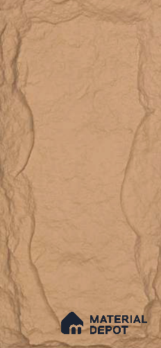 Beige PU Stone Panel 4 ft x 2 ft Mega Stone Series | PN 06154 C Earth Stone Exterior Grade PU Stone Panel | Thickness Varies from 50 mm - 65 mm | Width is Subjected to 5% Variation