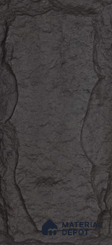 Black PU Stone Panel 4 ft x 2 ft Mega Stone Series | PN 06154 E Forge Rock Exterior Grade PU Stone Panel | Thickness Varies from 50 mm - 65 mm | Width is Subjected to 5% Variation