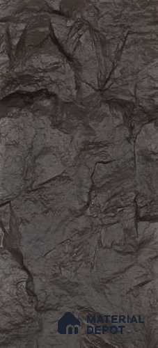 Charcoal Black PU Stone Panel 4 ft x 2 ft Turkey Stone Series | PN 05864 CG Forge Rock Interior Grade PU Stone Panel | Thickness Varies from 75 mm - 85 mm | Width is Subjected to 5% Variation