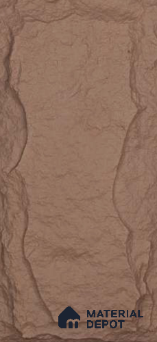 Brown PU Stone Panel 4 ft x 2 ft Mega Stone Series | PN 06154 D Dune Stone Exterior Grade PU Stone Panel | Thickness Varies from 50 mm - 65 mm | Width is Subjected to 5% Variation