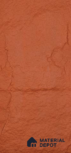 Pumpkin Orange PU Stone Panel 4 ft x 2 ft Madrid Stone Series | PN 05864 O Canyon Clay Interior Grade PU Stone Panel | Thickness Varies from 25 mm - 35 mm | Width is Subjected to 5% Variation