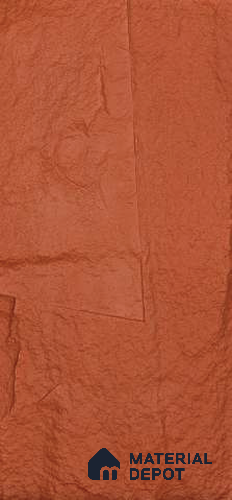 Pumpkin Orange PU Stone Panel 4 ft x 2 ft Shanton Stone Series | PN 06154 AX Canyon Clay Exterior Grade PU Stone Panel | Thickness Varies from 65 mm - 75 mm | Width is Subjected to 5% Variation