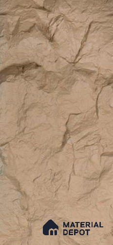 Ivory PU Stone Panel 8 ft x 2 ft Turkey Stone Series | PN 05864 BQ Earth Stone Interior Grade PU Stone Panel | Thickness Varies from 75 mm - 85 mm | Width is Subjected to 5% Variation
