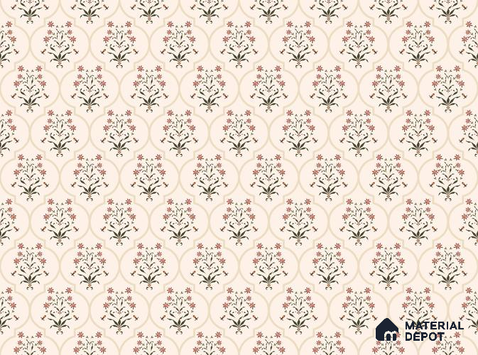 Petal Craft Geometry Wallpaper of Hand-Drawn Colorful Flowers for Fabric Art Wallpaper | Material Depot