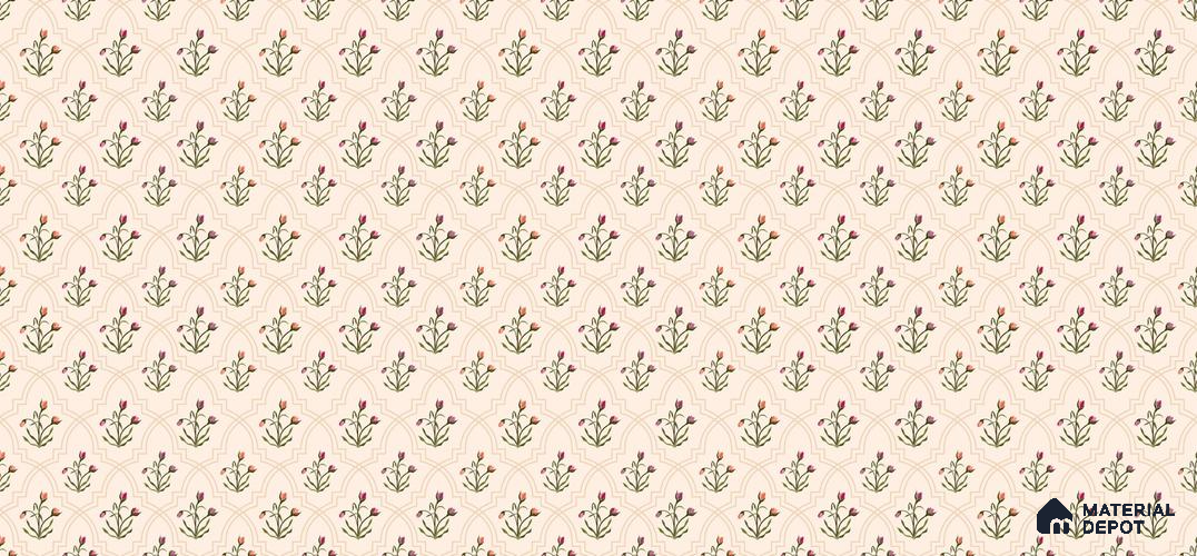Prismatic Hand-Drawn Geometric Petals Wallpaper Crafted for Modern Textile Patterns Wallpaper | Material Depot