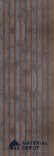 PN 05637 Charcoal Decorative Wall Panel - 8 ft x 1 ft - 7 mm | Width is Subjected to 5% Variation