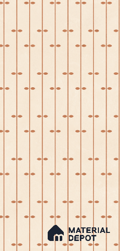 Wall Tile TL 10984 B | Arebic Red Decor | 4 ft x 2 ft Crits Micro Matte Finish Porcelain Tile - 9 mm | Suitable for Living Room, Bedroom, Dining & Bathroom | 3 mm Spacer Required