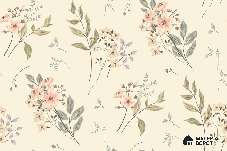 Romantic Vintage Floral Elegance Wallpaper Captured in an Abstract Seamless Design Wallpaper | Material Depot