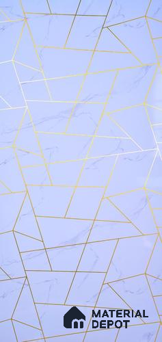 White Marble Look UPVC High Gloss Finish UV Marble Polygranite Sheets 8 ft x 4 ft | PG 00088 - 3 mm