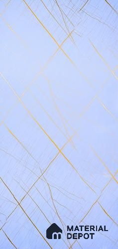 White Marble Look UPVC High Gloss Finish UV Marble Polygranite Sheets 8 ft x 4 ft | PG 00091 - 3 mm