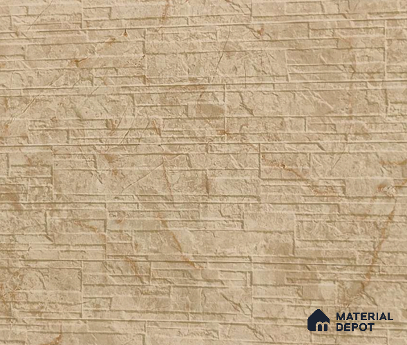 WL 00234 Castle Rock Clay Texture Finish 1190 x 600 mm Soft Stone Wall Cladding - 3 mm | Suitable for Living Room, Elevation & Outdoor Walls