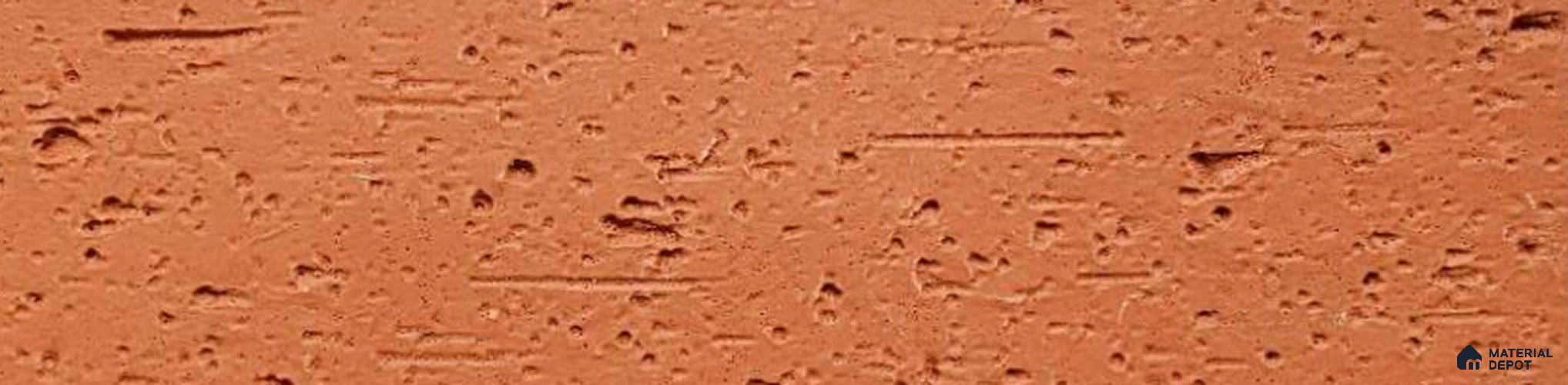 WL 00198 Classic Brick Clay Texture Finish 240 x 60 mm Soft Stone Wall Cladding - 3 mm | Suitable for Living Room, Elevation & Outdoor Walls