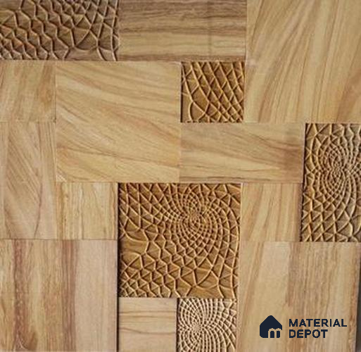 WL 00385 Spyder Natural Stone Wall Cladding | Set Contains Mix Sizes of 300x300 mm, 300x150 mm, 150x150 mm | Coverage Area 8 Sq. Ft. |  Stone is a Natural Product, Please Expect Variation in Shades