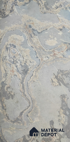 WL 00275 B Natural Lucentier Translucent Design 8 ft x 4 ft Stone Veneer - 4 mm | Suitable for Facade, Wardrobe & Bedroom