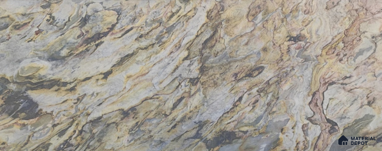 WL 00345 Massive Opaque Design 10 ft x 4 ft Stone Veneer - 2 mm | Suitable for Facade, Wardrobe & Bedroom