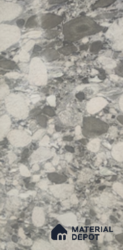 WL 00329 B Grainy Stonier Opaque Design 8 ft x 4 ft Stone Veneer - 4 mm | Suitable for Facade, Wardrobe & Bedroom