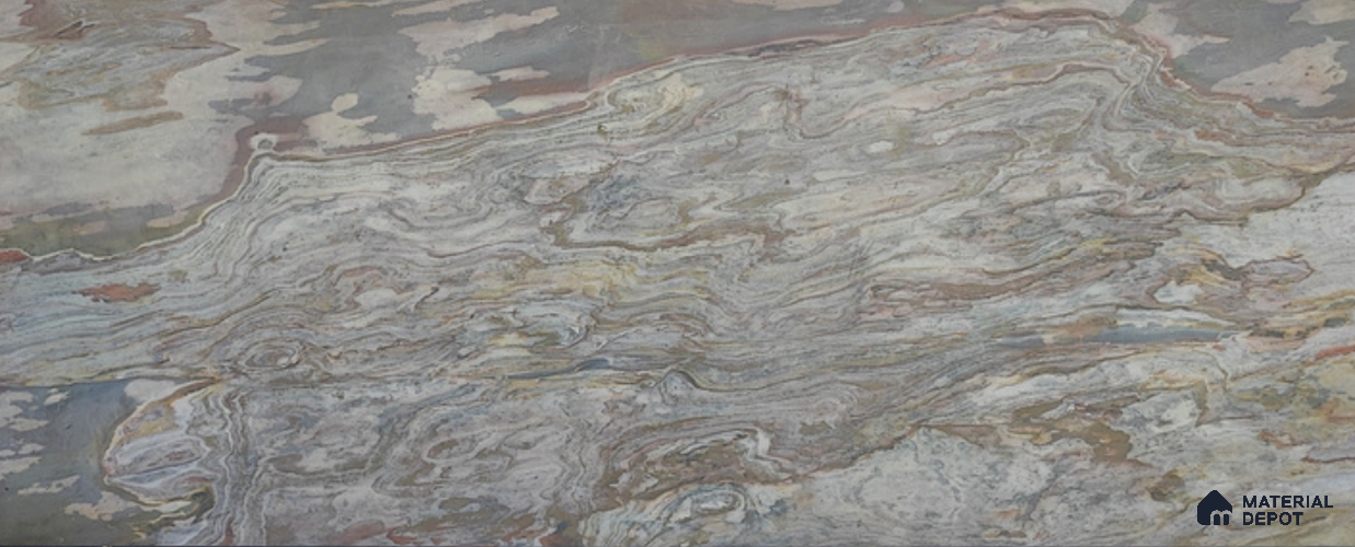 WL 00351 Massive Opaque Design 10 ft x 4 ft Stone Veneer - 2 mm | Suitable for Facade, Wardrobe & Bedroom