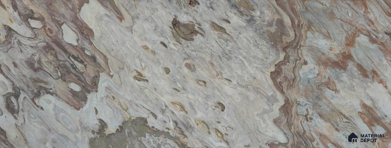 WL 00352 B Massive Opaque Design 10 ft x 4 ft Stone Veneer - 4 mm | Suitable for Facade, Wardrobe & Bedroom