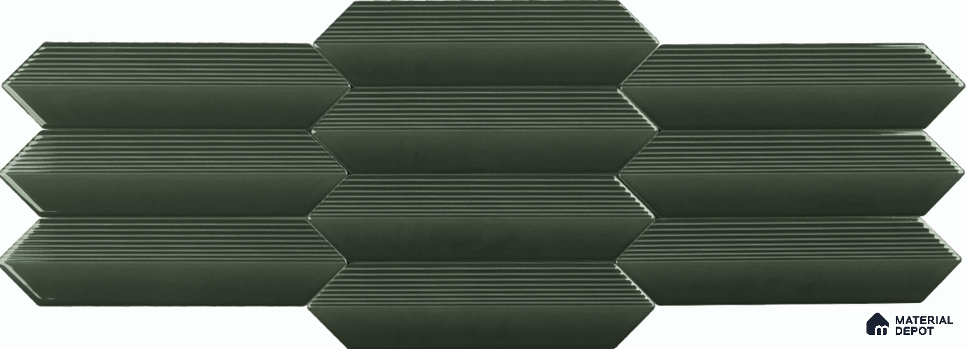 Subway Wall Tile TL 10531 B Como Fern 1 ft x 3 in Ceramic Glossy Finish - 10 mm | Suitable for Highlighter Walls, Foyer, Bathroom, Kitchen Wall & Backsplashes
