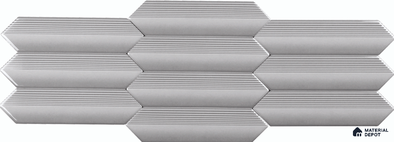 Subway Wall Tile TL 10531 C  Como Fog 1 ft x 3 in Ceramic Glossy Finish - 10 mm | Suitable for Highlighter Walls, Foyer, Bathroom, Kitchen Wall & Backsplashes
