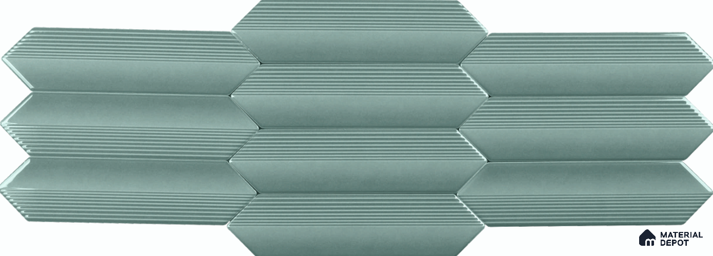 Subway Wall Tile TL 10531 D  Como Mint 1 ft x 3 in Ceramic Glossy Finish - 10 mm | Suitable for Highlighter Walls, Foyer, Bathroom, Kitchen Wall & Backsplashes
