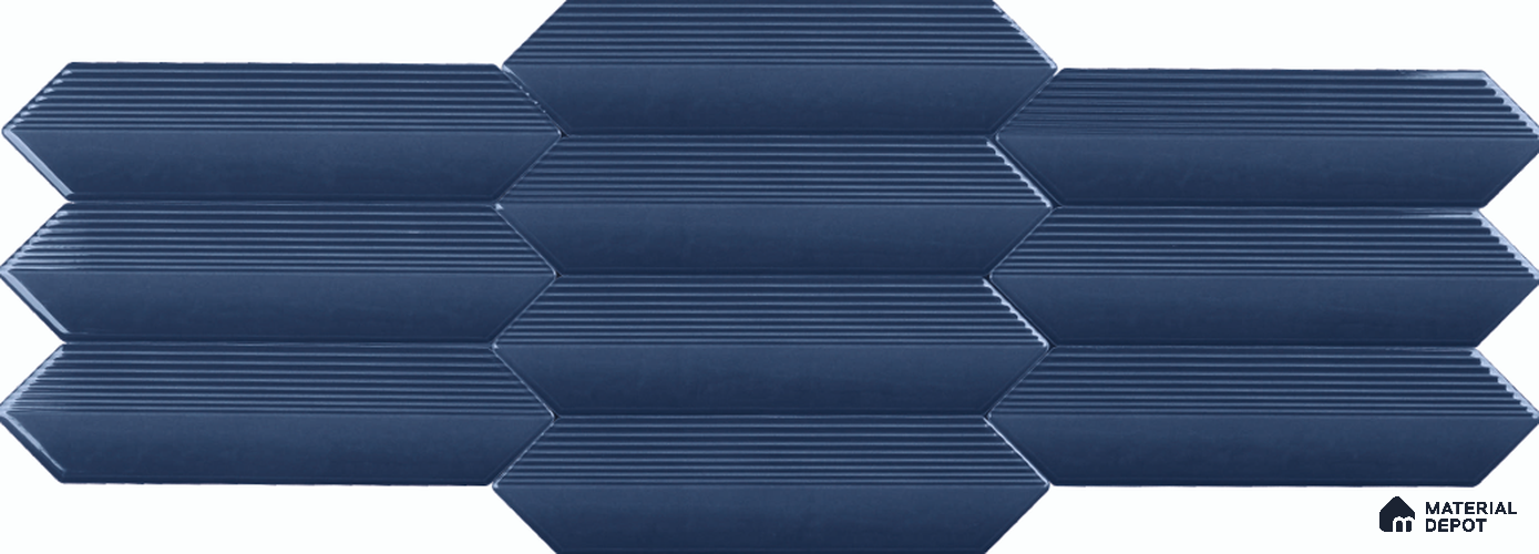 Subway Wall Tile TL 10531 E Como Navy 1 ft x 3 in Ceramic Glossy Finish - 10 mm | Suitable for Highlighter Walls, Foyer, Bathroom, Kitchen Wall & Backsplashes