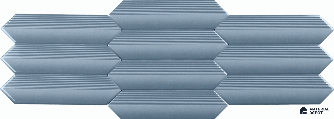 Subway Wall Tile TL 10531 F Como Ocean 1 ft x 3 in Ceramic Glossy Finish - 10 mm | Suitable for Highlighter Walls, Foyer, Bathroom, Kitchen Wall & Backsplashes