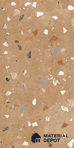 Terrazzo Wall & Floor Tile TL 08263 Terra Brown 4 ft x 2 ft Matte Finish Vitrified Tile - 9 mm