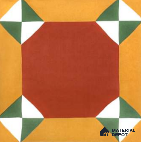 Moroccan Look Wall Tile TL 11459 Royal Octagon 1 ft x 1 ft Matte Finish Ceramic Tile - 7.5 mm