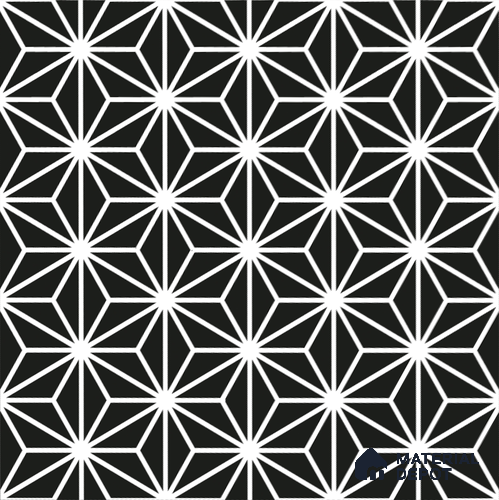 Moroccan Floor & Wall Tile TL 08316 B Sparkle Nero 1 ft x 1 ft Matte Finish Vitrified Tile - 9 mm | Suitable for Living Room, Bedroom & Bathroom | Please Expect a Slight Variation of Pattern