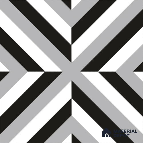 Moroccan Floor & Wall Tile TL 08313 Apollo 1 ft x 1 ft Matte Finish Vitrified Tile - 9 mm | Suitable for Living Room, Bedroom & Bathroom | Please Expect a Slight Variation of Pattern