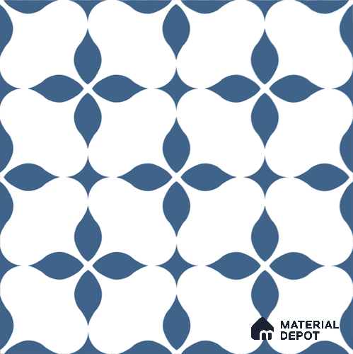 Moroccan Floor & Wall Tile TL 08324 Zeus 1 ft x 1 ft Matte Finish Vitrified Tile - 9 mm | Suitable for Living Room, Bedroom & Bathroom | Please Expect a Slight Variation of Pattern