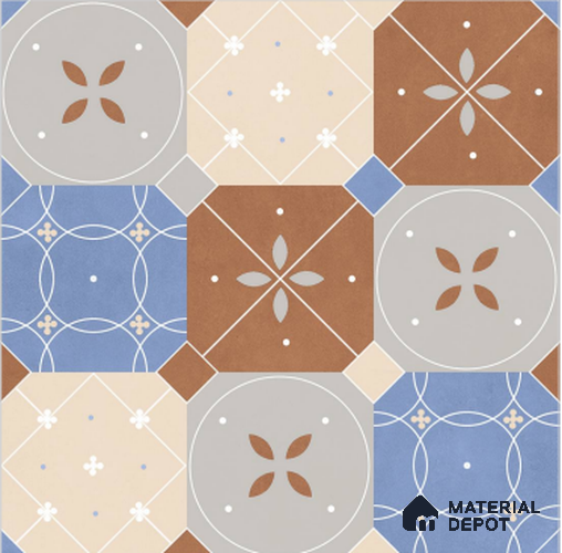 Patterned Floor & Wall Tile TL 09717 Decor 07 2 ft x 2 ft Carving Matte Finish Vitrified Tile - 9 mm | Suitable for Living Room, Bedroom & Bathroom | Please Expect a Slight Variation of Pattern