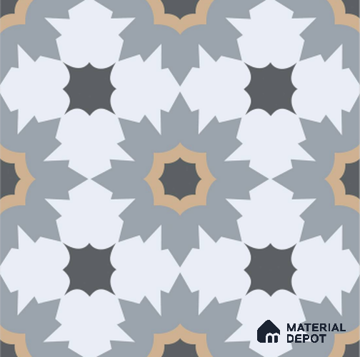 Patterned Floor & Wall Tile TL 09719 Decor 10 2 ft x 2 ft Carving Matte Finish Vitrified Tile - 9 mm | Suitable for Living Room, Bedroom & Bathroom | Please Expect a Slight Variation of Pattern