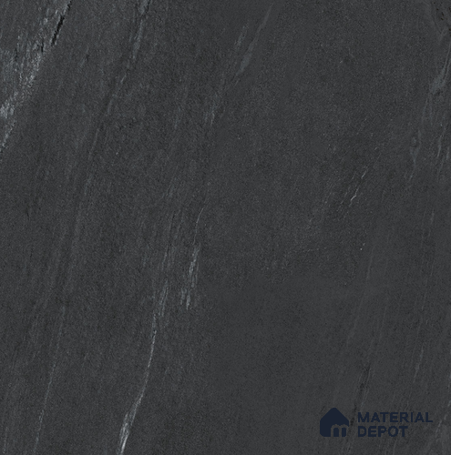 Stone Floor & Wall Tile TL 08343 D Lime Stone Black 2 ft x 2 ft Carving Matte Finish Vitrified Tile - 9 mm | Suitable for Living Room, Bedroom & Bathroom