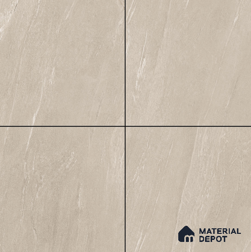 Stone Floor & Wall Tile TL 08343 B Lime Stone Beige 2 ft x 2 ft Carving Matte Finish Vitrified Tile - 9 mm | Suitable for Living Room, Bedroom & Bathroom