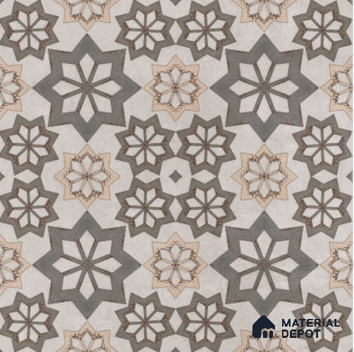Patterned Floor & Wall Tile TL 09716 Decor 02 2 ft x 2 ft Carving Matte Finish Vitrified Tile - 9 mm | Suitable for Living Room, Bedroom & Bathroom | Please Expect a Slight Variation of Pattern