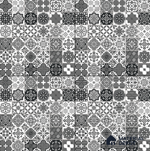 Moroccan Floor & Wall Tile TL 08336 Moroccon 05 2 ft x 2 ft Matte Finish Vitrified Tile - 9 mm | Suitable for Living Room, Bedroom & Bathroom | Please Expect a Slight Variation of Pattern