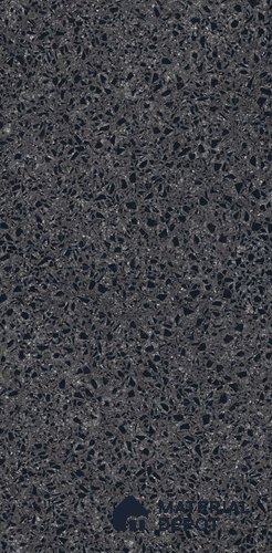 Terrazzo Floor & Wall Tile TL 08252 Terrazzo Black 4 ft x 2 ft Carving Matte Finish Vitrified Tile - 9 mm | Suitable for Living Room, Bedroom & Bathroom