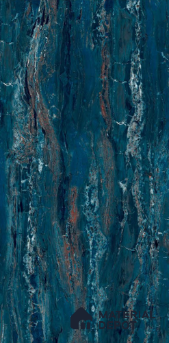 Stone Floor & Wall Tile TL 08249 Turkish Teal 4 ft x 2 ft High Gloss Finish Vitrified Tile - 9 mm | Suitable for Living Room, Bedroom & Bathroom