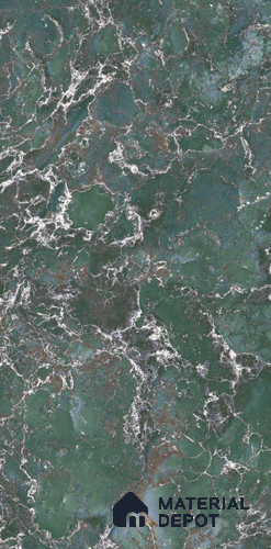 Marble Floor & Wall Tile TL 08241 Irish Green 4 ft x 2 ft High Gloss Finish Vitrified Tile - 9 mm | Suitable for Living Room, Bedroom & Bathroom