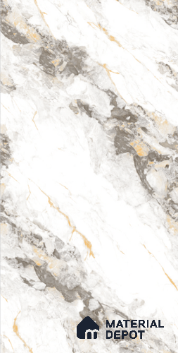 Marble Floor & Wall Tile TL 08435 Eronta Honey 4 ft x 2 ft Glossy Finish Vitrified Tile - 9 mm | Suitable for Living Room, Bedroom & Bathroom