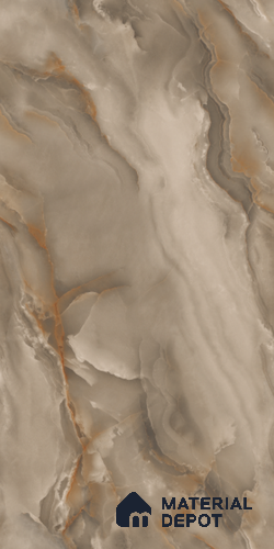 Marble Floor & Wall Tile TL 08444 Jecora Brown 4 ft x 2 ft Glossy Finish Vitrified Tile - 9 mm | Suitable for Living Room, Bedroom & Bathroom