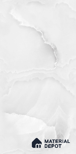 Marble Floor & Wall Tile TL 08414 Bio White 4 ft x 2 ft Glossy Finish Vitrified Tile - 9 mm | Suitable for Living Room, Bedroom & Bathroom