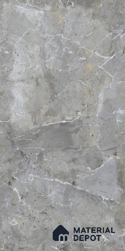 Marble Floor & Wall Tile TL 08409 Estaro Gris 4 ft x 2 ft Glossy Finish Vitrified Tile - 9 mm | Suitable for Living Room, Bedroom & Bathroom