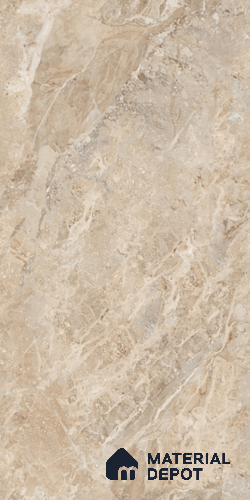 Marble Floor & Wall Tile TL 08413 Baraque Beige 4 ft x 2 ft Glossy Finish Vitrified Tile - 9 mm | Suitable for Living Room, Bedroom & Bathroom