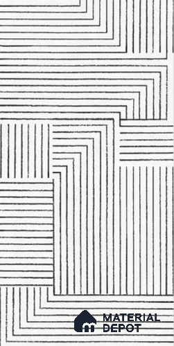 Multi Colour Cement  Tile TL 08776 B  Royal Portland Bianco Decor 4 ft x 2 ft Vitrified Carving Matte Finish - 9 mm |  | Suitable for Living Room, Bedroom, Bathroom